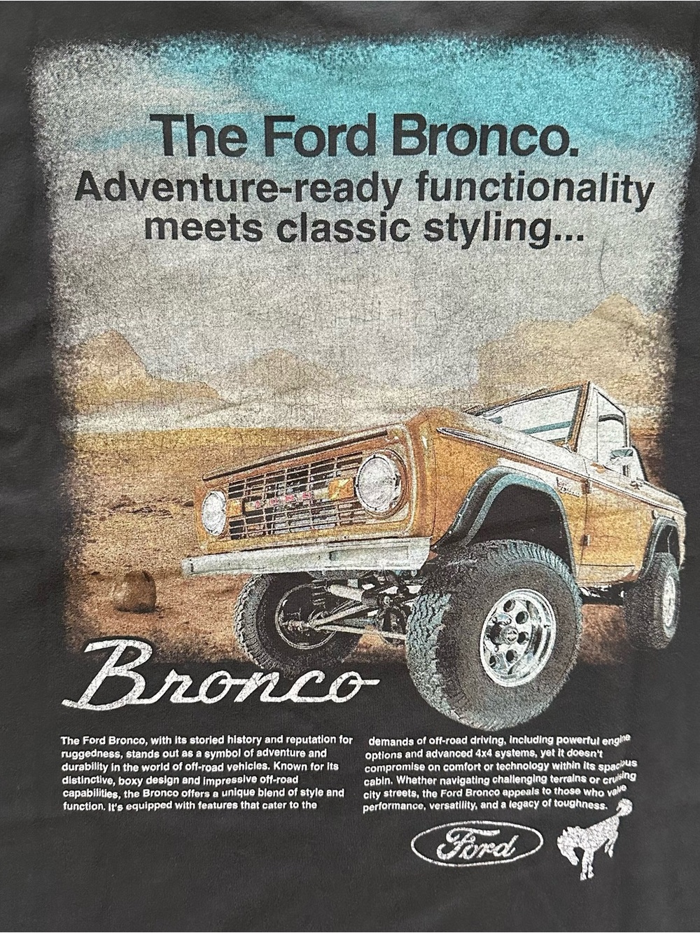 Ford Bronco Short Sleeve Graphic T-Shirt Size L Men - Picture 7 of 8